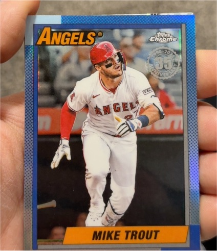 2025 Topps Update Mike Trout #U90-38 1990 Topps Foil Insert Angels — front