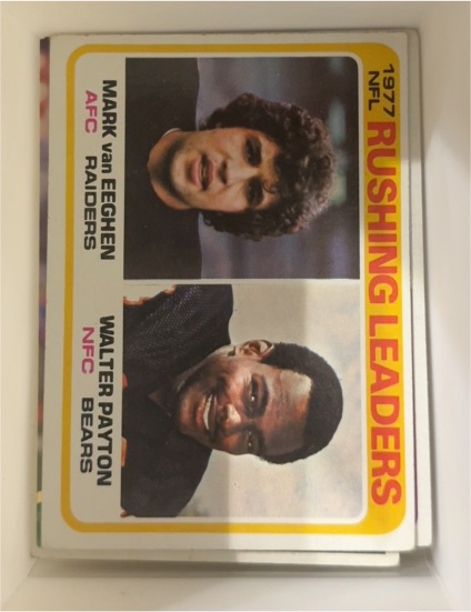 1978 Topps #333 Walter Payton / Mark van Eeghen Rushing Leaders — front