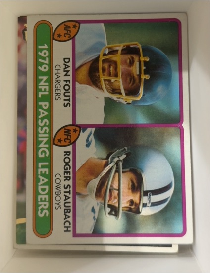 1980 Topps #331 1979 NFL Passing Leaders (Dan Fouts / Roger Staubach) — front