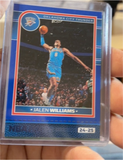 2024-25 Panini NBA Hoops Blue Parallel #24-25 Jalen Williams — front