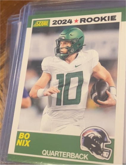 2024 Panini Score 35th Anniversary Rookie #9 Bo Nix — front