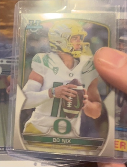 2022 Bowman University Chrome #61 Bo Nix — front