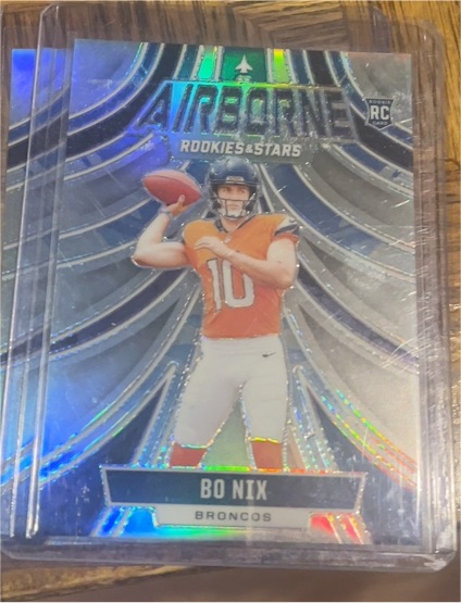 2024 Panini Rookies & Stars #A-BNX Bo Nix Airborne Silver — front
