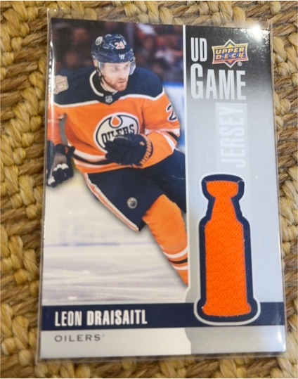 2019-20 Upper Deck UD Game Jersey #GJ-JE Leon Draisaitl — front