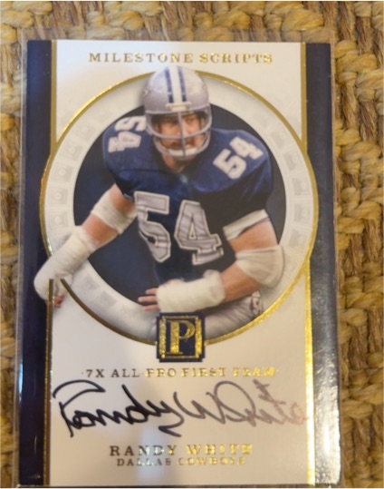 2017 Panini Pantheon Milestone Scripts #MS-RW Randy White — front