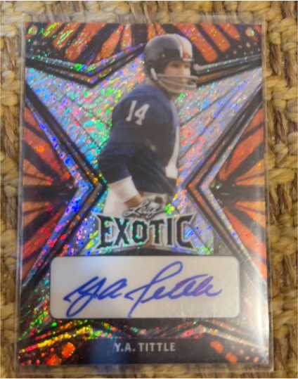 2022 Leaf Exotic #BA-YAT Y.A. Tittle — front