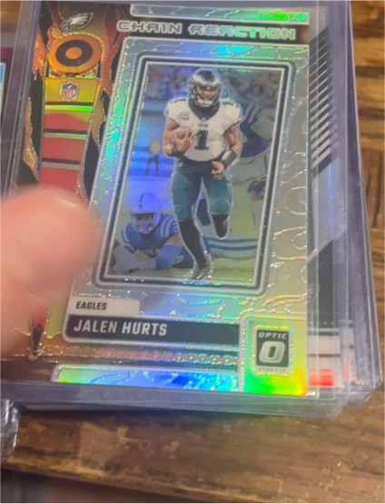 2023 Donruss Optic #CR-JH Jalen Hurts Chain Reaction — front