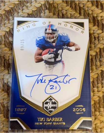 2019 Panini Limited Ring of Honor #ROH-TB Tiki Barber — front