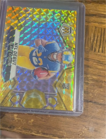 2024 Panini Mosaic #278 Blake Corum NFL Debut Silver Mosaic Prizm Rookie — front