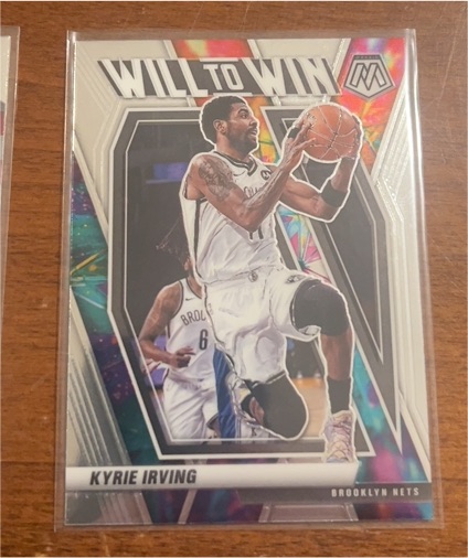 2020-21 Panini Mosaic #14 Kyrie Irving Will To Win — front