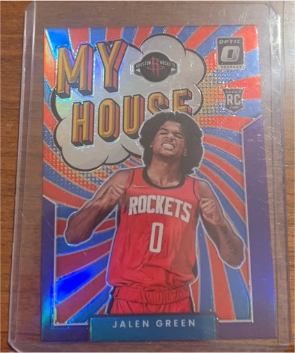 2021-22 Panini Donruss Optic #17 Jalen Green My House Rookie Houston Rockets — front
