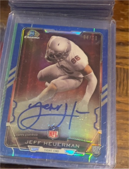 2015 Bowman Chrome Jeff Heuerman Rookie Autograph — front