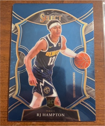 2020-21 Panini Select #84 RJ Hampton Blue Prizm Rookie — front