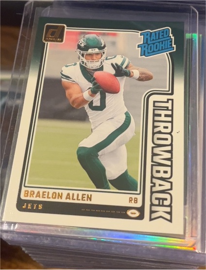 2024 Panini Donruss #38 Braelon Allen Rated Rookie Throwback — front