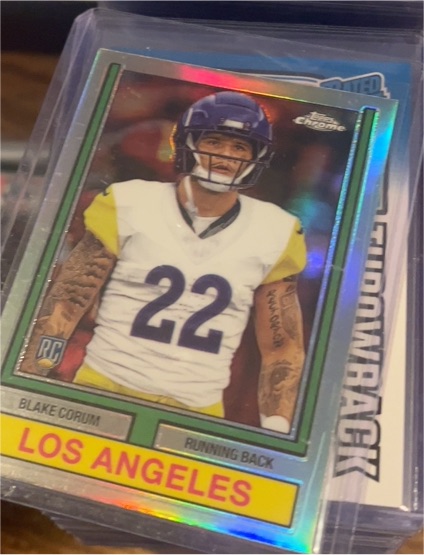 2024 Topps Chrome 1974 Topps Football #74TF-14 Blake Corum — front