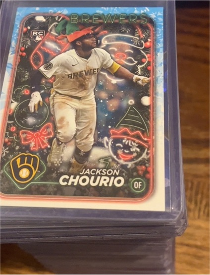 2024 Topps Holiday #H119 Jackson Chourio — front