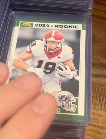 2024 Score #19 Rookie Las Vegas Raiders Player — front