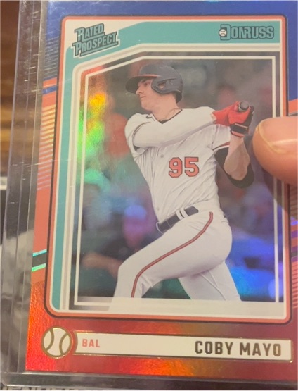 2024 Donruss #144 Coby Mayo Rated Prospect — front