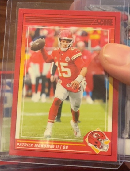 2024 Panini Score #137 Patrick Mahomes II Red Parallel — front