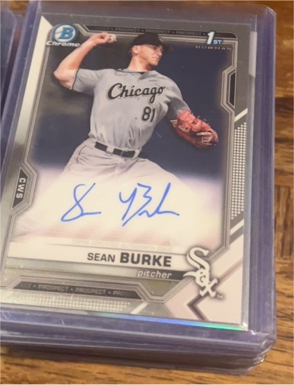 2021 Bowman Chrome Draft #CDA-SBU Sean Burke — front