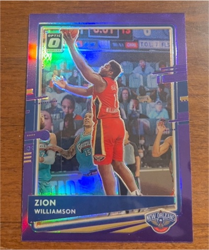 2020-21 Donruss Optic #40 Zion Williamson — front