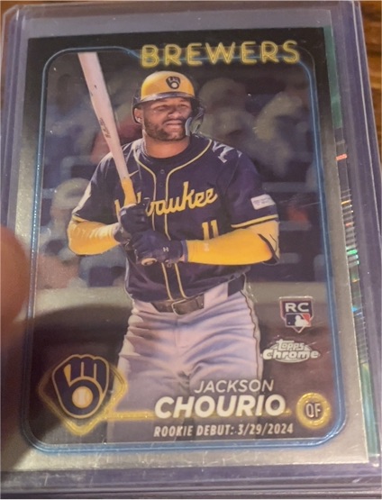 2024 Topps Chrome Update Series #USC30 Jackson Chourio Rookie Debut — front