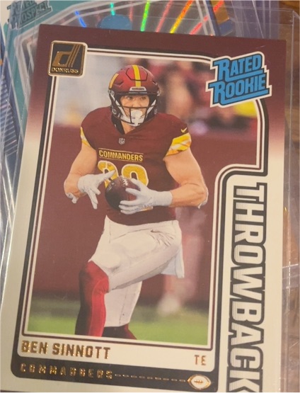2024 Donruss #15 Ben Sinnott Rated Rookies Throwback — front