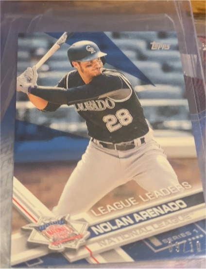 2017 Topps Series 1 League Leaders #35 Nolan Arenado — front