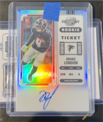2022 Panini Contenders Optic #115 Drake London Rookie Ticket — front