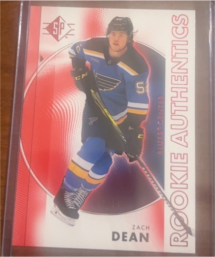 2024-25 Upper Deck SP Rookie Authentics Blue #118 Zach Dean — front