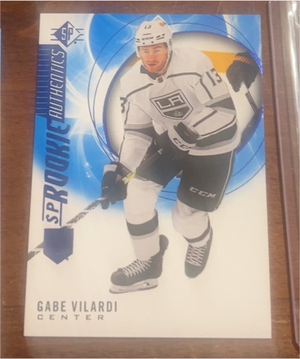 2020-21 Upper Deck SP Rookie Authentics Blue #123 Gabe Vilardi — front