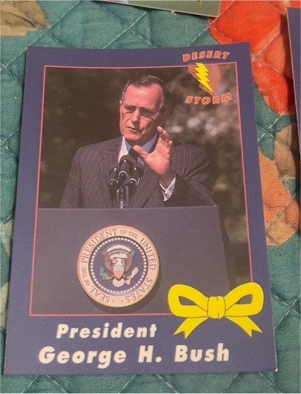 1991 AMA Group Desert Storm Operation Yellow Ribbon #52 President George H. Bush — front
