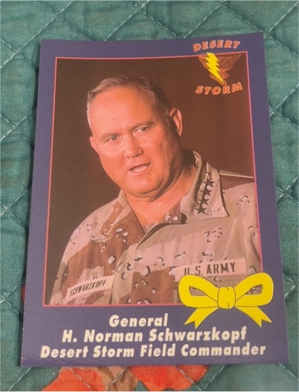 1991 AMA Group Desert Storm Operation Yellow Ribbon #55 General H. Norman Schwarzkopf — front