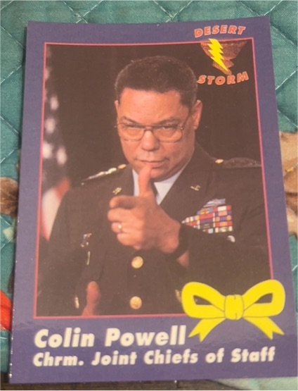 1991 AMA Group Desert Storm Operation Yellow Ribbon #54 Colin Powell — front