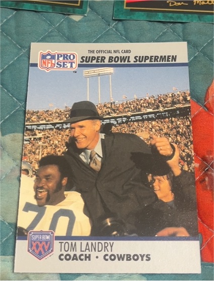1990 Pro Set Super Bowl XXV Silver Anniversary #27 Tom Landry — front