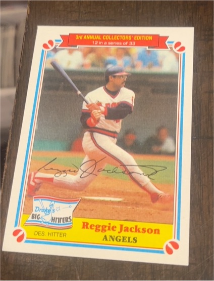 1983 Topps Drake's Big Hitters #12 Reggie Jackson — front