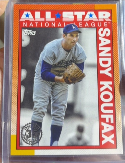 2025 Topps Series 2 #90AS-46 Sandy Koufax 1990 Topps Baseball 35th Anniversary All-Stars — front