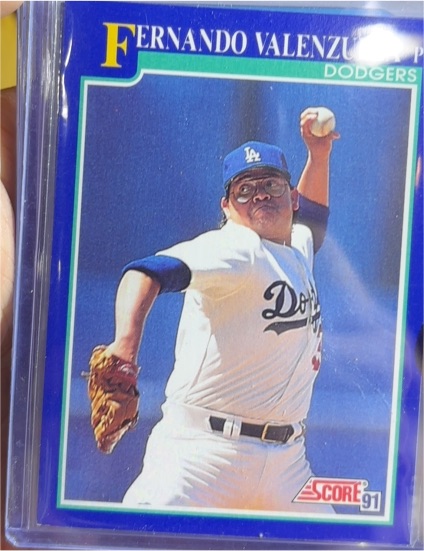 1991 Score #449 Fernando Valenzuela — front