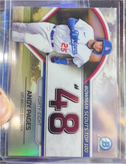 2023 Bowman Chrome #BTP-48 Andy Pages Bowman Scouts Top 100 — front
