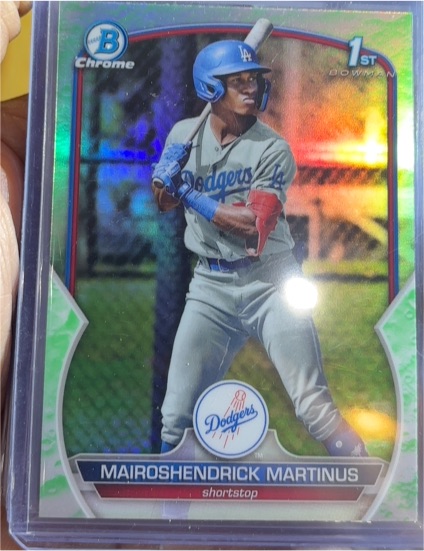 2023 Bowman Chrome Prospects Lunar Glow #BCP-55 Mairoshendrick Martinus — front