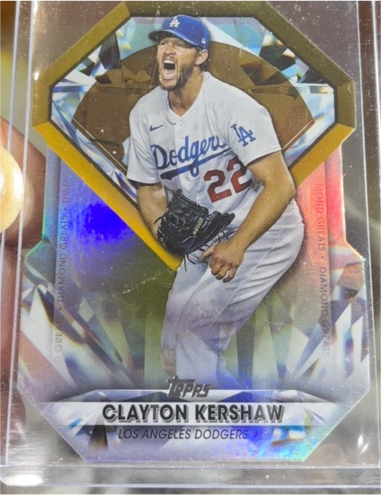 2022 Topps Series 1 Diamond Greats Die Cuts #DGDC-12 Clayton Kershaw — front