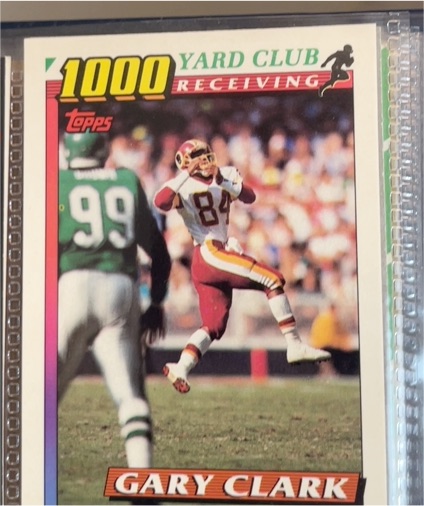 1991 Topps 1000 Yard Club #9 Gary Clark — front