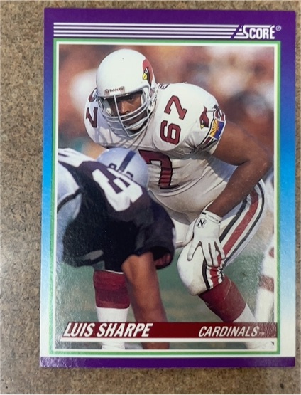 1990 Score #445 Luis Sharpe — front