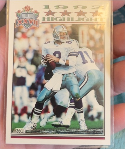 1993 Score #411 Troy Aikman — front