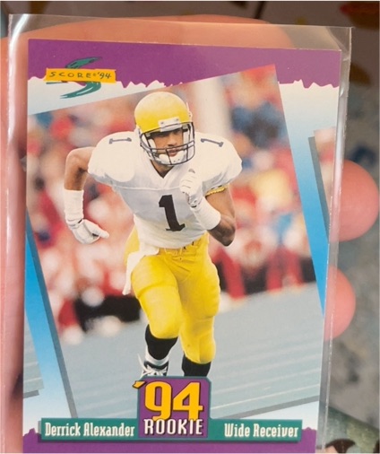 1994 Score #94 Derrick Alexander Rookie — front