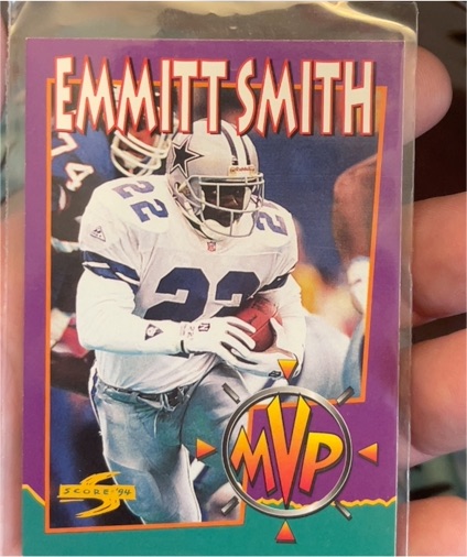 1994 Score #330 Emmitt Smith MVP Dallas Cowboys — front