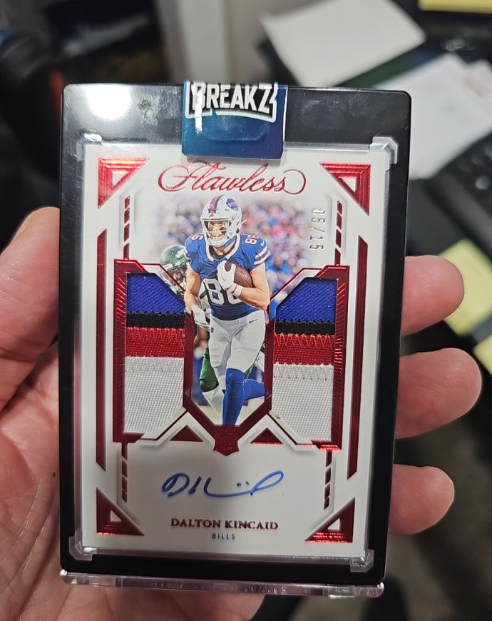 2023 Panini Flawless Dual Patch Autograph #DPA-DKI Dalton Kincaid — front