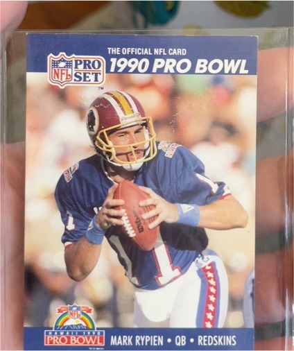1990 Pro Set #412 Mark Rypien — front