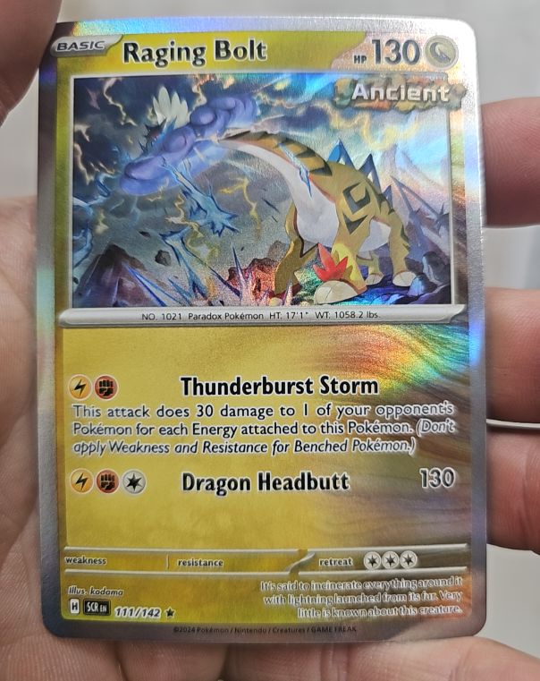 2024 Pokemon TCG Stellar Crown #111 Raging Bolt — front