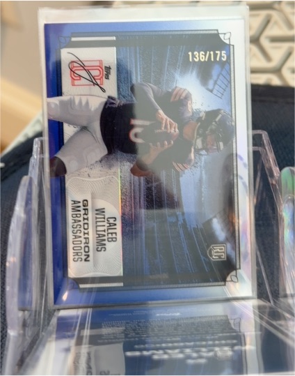 2024 Topps Signature Class #GA-1 Caleb Williams Gridiron Ambassadors — front